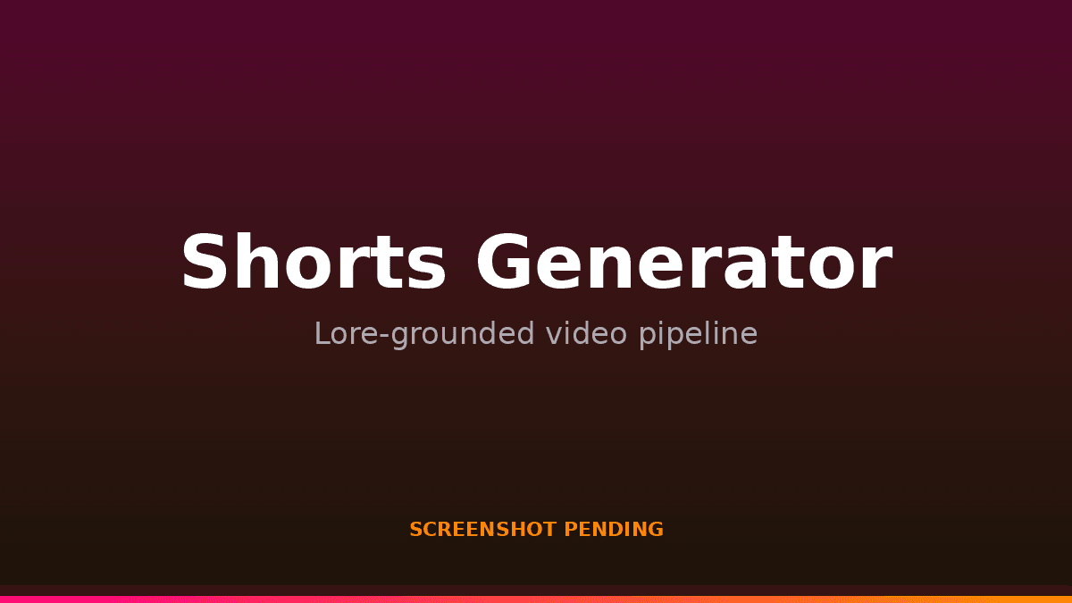 Lore-Grounded Shorts Generator